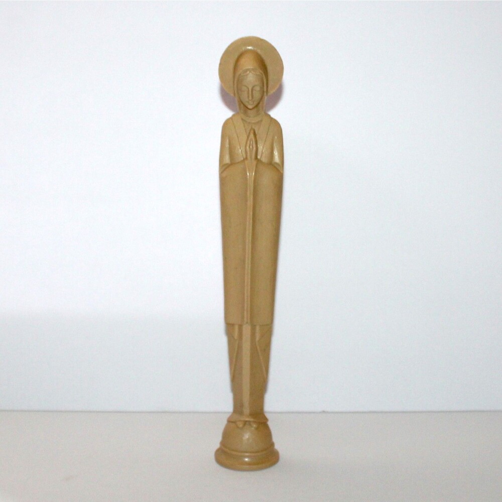 Figure Virgin Mary praying 13” Vintage MCM Religious Christian